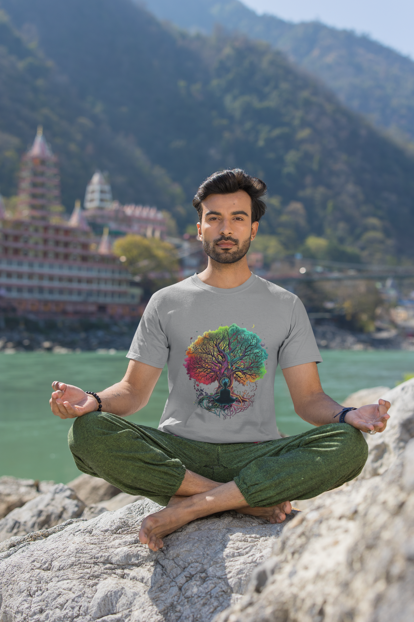 "Zen Zone Round Neck Tee: Find Your Inner Peace"