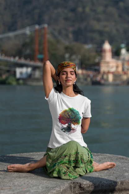 "Zen Zone Round Neck Tee: Find Your Inner Peace"