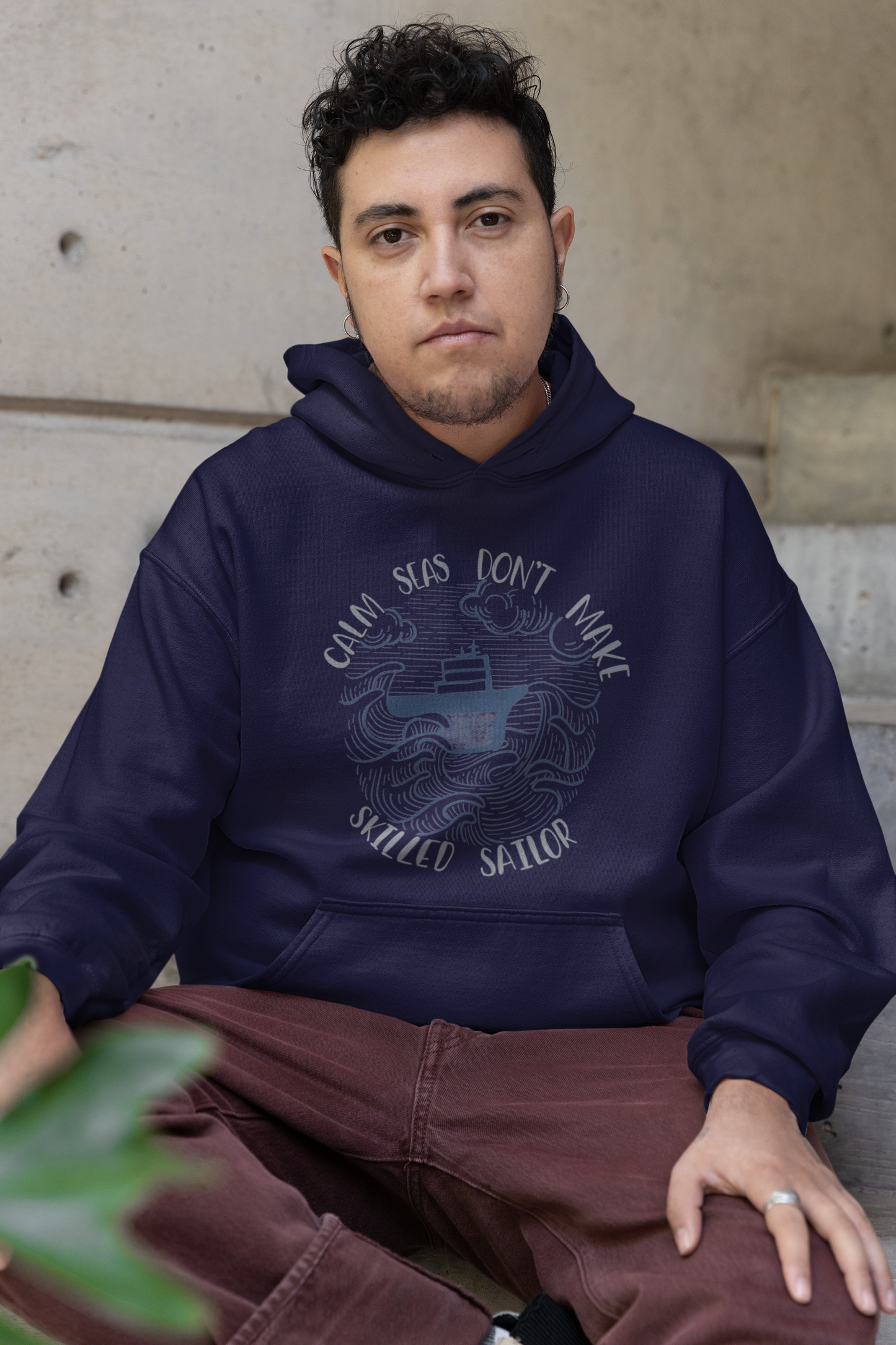 "Calm seas" Hooded sweatshirt