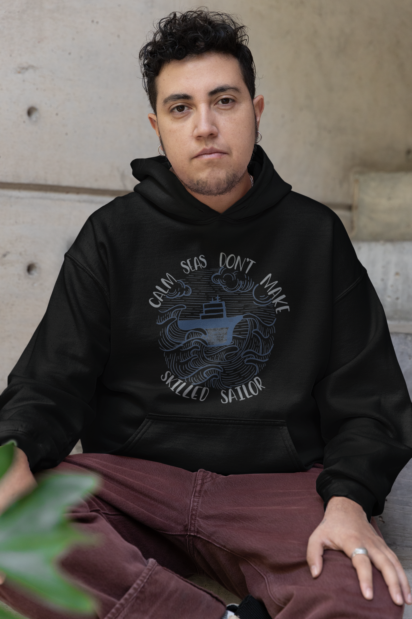 "Calm seas" Hooded sweatshirt